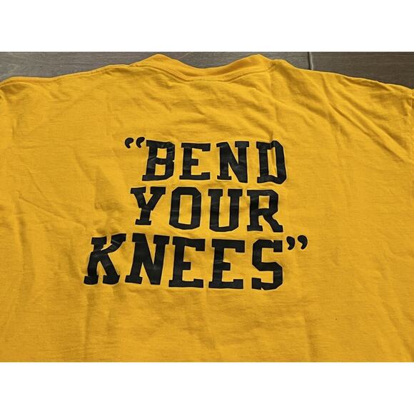 Vintage Oneita Yellow Mens Coach Duck Tennis Bend On Your Knees T-Shirt Size 3XL - Picture 4 of 11